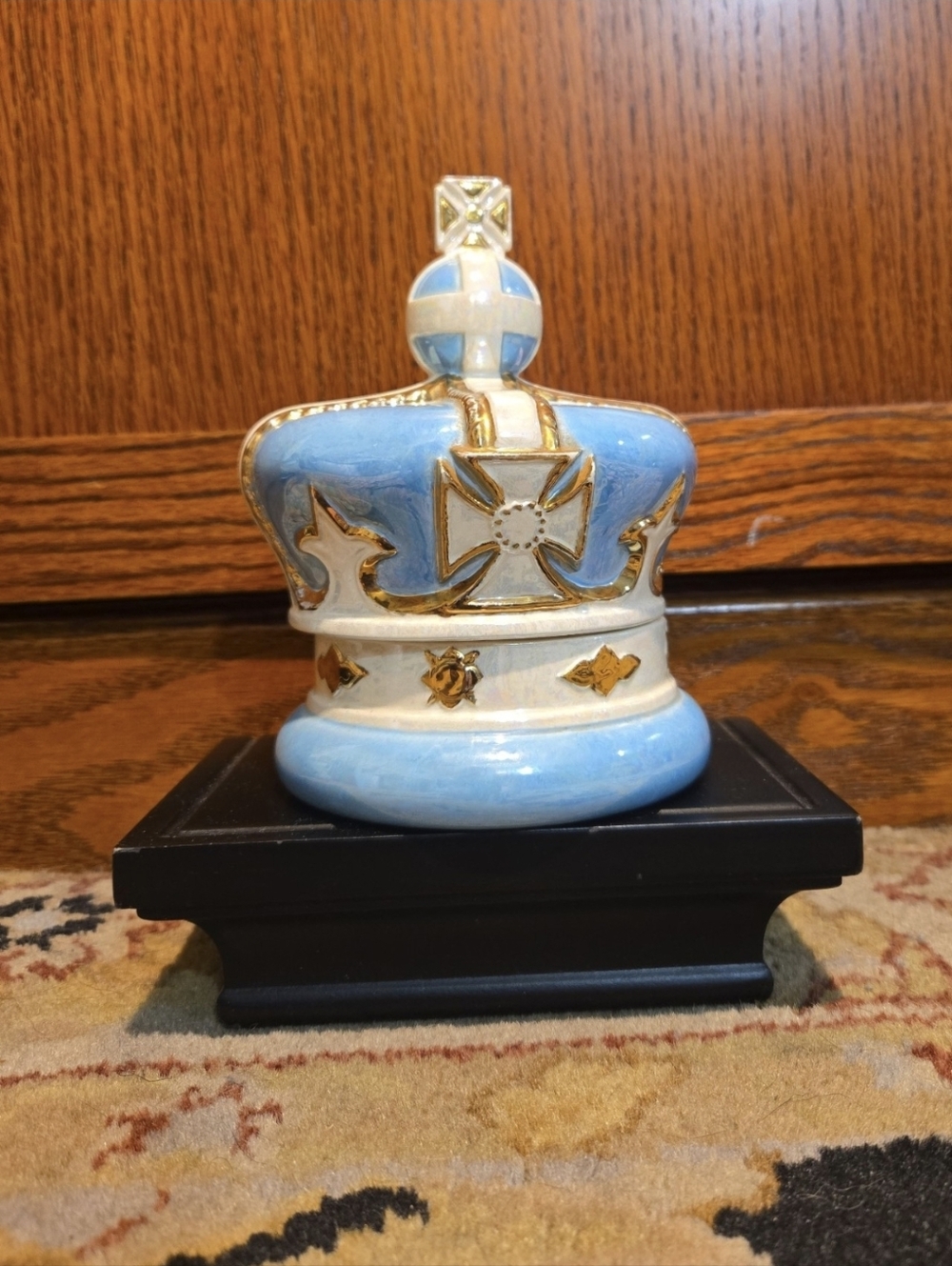 Handmade Ceramic Crown Trinket Box